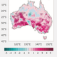 The hottest day of a heatwave in Australia is becoming hotter. Red shows increasing temperatures. (Credit: Climate Council)